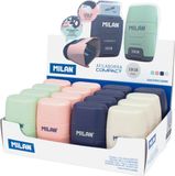 Milan 4703116SNC Potloodslijper - Blauw, Groen, Roze, Wit