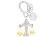 METALMORPHOSE - Sleutelhanger Bedels Sterrenbeeld Weegschaal - Sterrenbeeld Weegschaal - Cadeau voor Heren, Vrouwen en Kinderen, Zilver, Eén maat