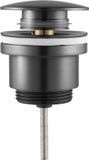 BES LED Clickwaste Afvoerplug - Leoni Clis - Messing - PVD - Gunmetal Grijs