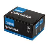Draper PowerUP Ultra Alkaline C batterijen (Pack van 12)