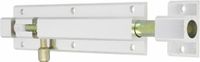AMIG schuifslot/plaatgrendel - aluminium - 15cm - wit - incl schroeven - deur - raam