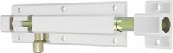 AMIG schuifslot/plaatgrendel - aluminium - 15cm - wit - incl schroeven - deur - raam