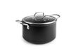 IBILI Quarzo kookpan van gesmeed aluminium, glazen deksel en handgrepen van roestvrij staal, 24 cm, 5,8 l, anti-aanbaklaag, geschikt voor inductie