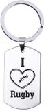 MC Living KadoExpress Sleutelhanger RVS - I Love Rugby