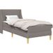 Maison Exclusive Lit exclusif - Structure de lit avec matelas, couleur taupe, dimensions 80 x 200 cm, en polyester