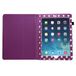 SAMRICK Polka Dots Executive Spécialement conçu en cuir livre Folio portefeuille Étui avec exclusif support de visualisation, protecteur d'écran, chiffon microfibre, Noir Stylet capacitif haute - Ancien ASIN Violet Stylet/Violet Blanc