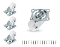Cofufu 1" Low Profile Caster Wielen Set van 4
