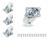 Cofufu 1" Low Profile Caster Wielen Set van 4