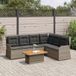 Prolenta Maison Exclusive - 5-delige loungeset voor de tuin met kussens, grijs, van polyrotan