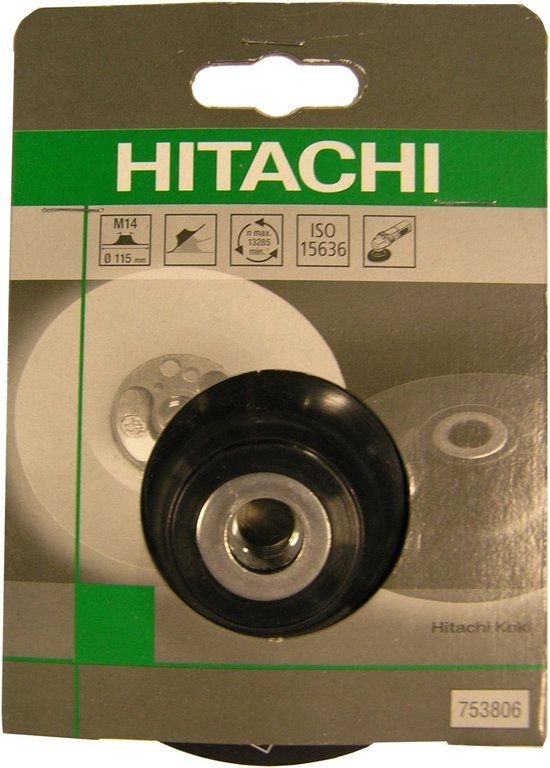 HiKOKI STEUNSCHIJF MET MOER 115 MM ZACHT ISO 15636
