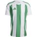 adidas T-shirt Heren Striped 24 Jersey Wit-Groen - Maat XL