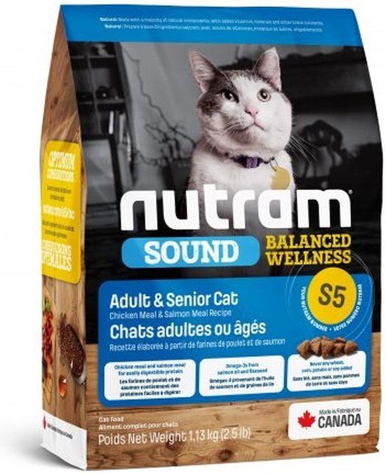 Nutram Kattenvoer Adult & Senior S5 5,4 kg - Kat