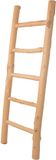 UNUS® Ladder decoratie hout vrijstaand handdoekladder accessoires 120 cm naturel