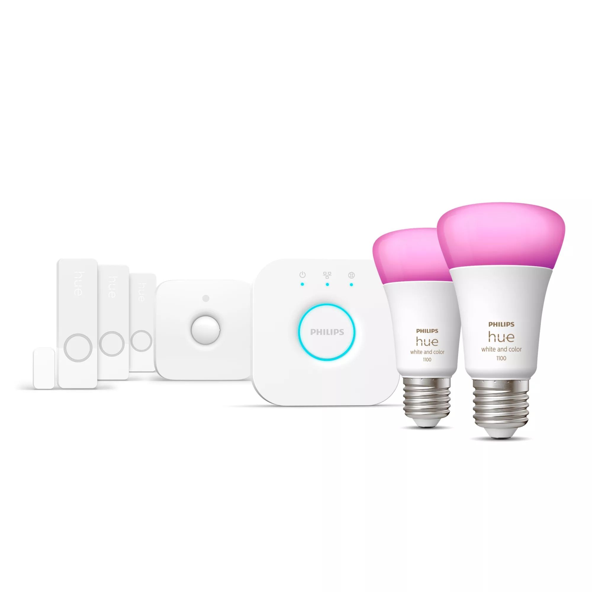 Philips Hue Secure Starterkit - Smart Lighting Kit with Contact Sensors - E27 - White