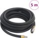 Tuyau d'air hybride 0,6'' 5 m caoutchouc et PVC noir