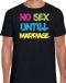 Bellatio Decorations Foute party t-shirt heren - no sex untill marriage - zwart -carnaval/themafeest XXL