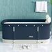 Baignoire familiale pliable sans marque - Portable - Non gonflable - PVC - Convient à toutes les saisons - Douche (Bleu foncé)