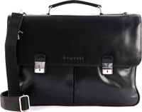 Bugatti Romano Leren Laptoptas Briefcase Zwart