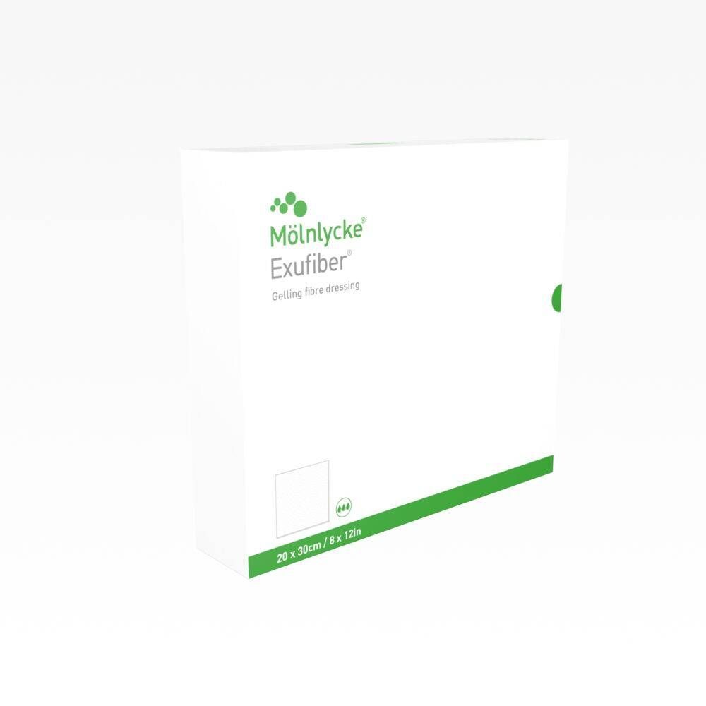 Mölnlycke Exufiber Gelvormend Vezelverband 10x10cm 10 stuks