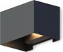 Calex Lampe murale LED Venice - Rectangulaire - Noir - 7W - Haut et Bas - Jardin
