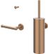 IVY Accessoireset 1 - Wandmodel Toiletborstelhouder met Handdoekhaak en Toiletrolhouder - Geborsteld Mat Koper