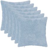 vidaXL Kussensloop 6 stuks Lichtblauw 45 x 45 cm Nep Konijnenbont