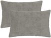 vidaXL Kussensloop 2 stuks Lichtgrijs 50 x 75 cm Nep Konijnenbont