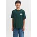 JACK & JONES JUNIOR T-shirt met backprint - donkergroen
