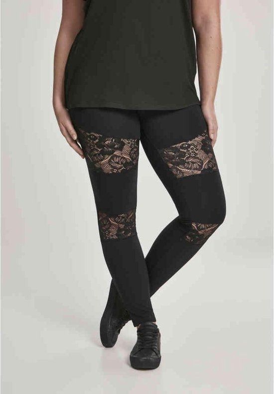 Urban Classics Lace Inset Dames Legging - Zwart - S