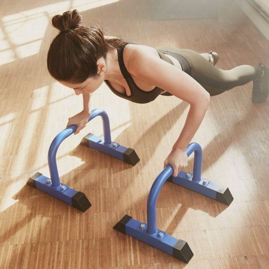 Gorilla Sports Push Up Bars - Parallettes - Blauw - 2 stuks