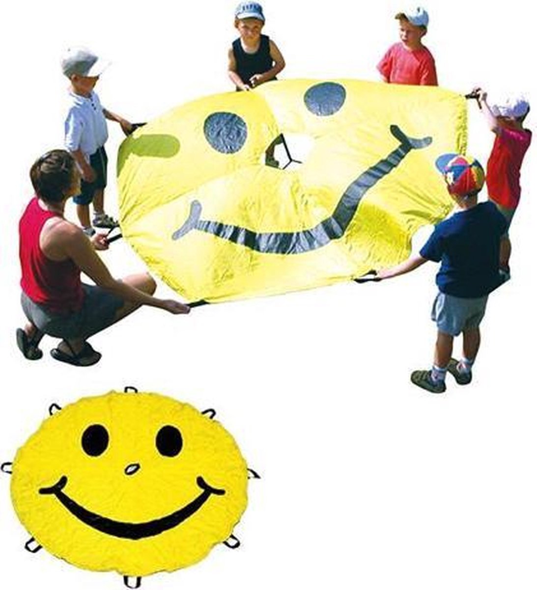 EUP Parachute/dansdoek smiley - 180 centimeter