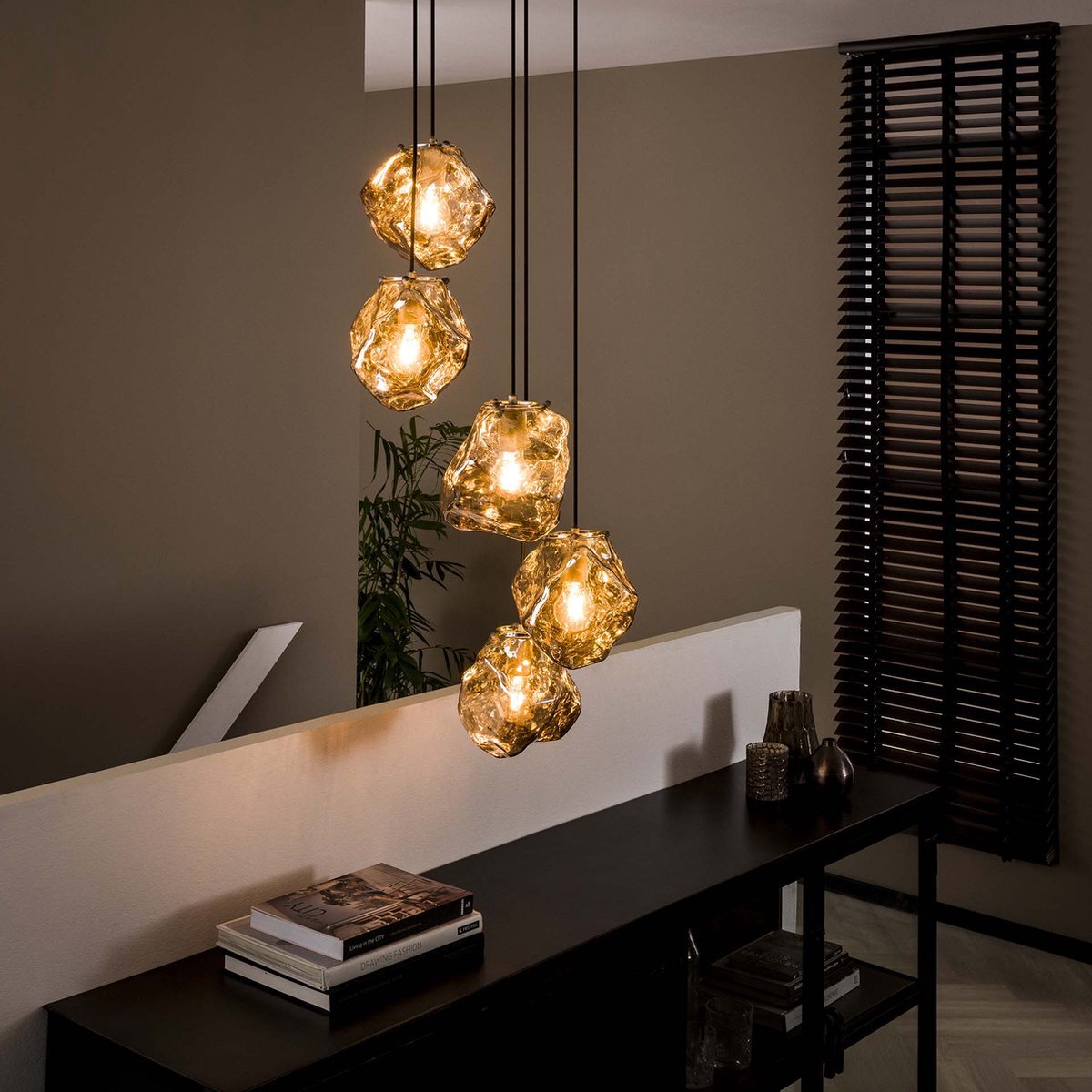 AnLi-Style AnLi Style Hanglamp 5L rock getrapt