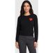 Karl Lagerfeld Cœur Pull Tricot Manches Longues Noir