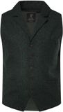 JP 1880 Hommes Gilet Tweed FLEXNAMIC® Revers Dos Tricot Vert Bouteille Taille 6XL