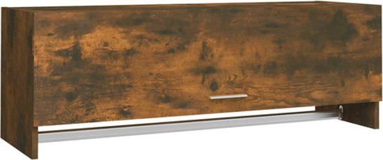 vidaXL Kledingkast 100x32,5x35 cm bewerkt hout gerookt eikenkleurig