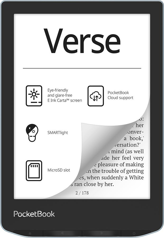 PocketBook Verse E-reader - 6" - 8GB - Bright Blue