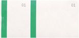Exacompta 50x Nummerboekjes met 100 blad met dubbele nummering en gekleurde band - 6,6x13,5cm - Groen - 96305E