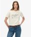 Superdry Industry Workwear Casual T-shirt Dames Beige Maat S