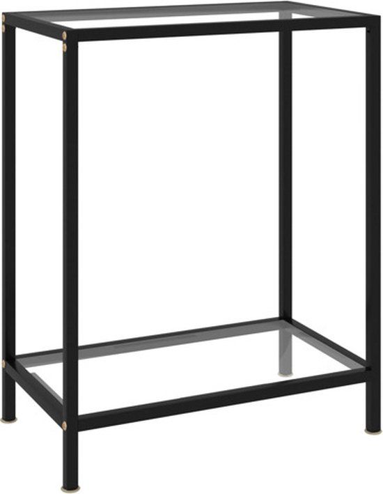 vidaXL Wandtafel 60x35x75 cm Gehard Glas Transparant