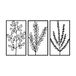 Stijlvol Icecat Stijlvol zwart decoratief metalen wandaccessoire (3 stuks), 40 x 70 cm