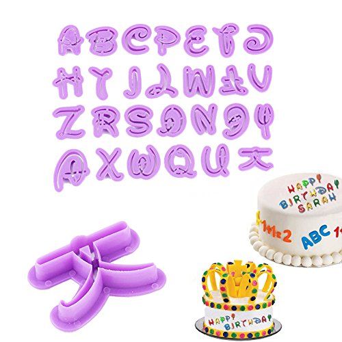 Delaman Uitsteekvormpjes letters uitstekers set bakvorm DIY bakken voor fondant taart rand decoratie