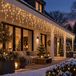 Lumineo ijspegelverlichting - 2x - 490 LED - warm wit - 20 m - 8 lichteffecten - kerstverlichting