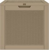 vidaXL Coffre de jardin 55,5x43x53 cm polypropylène brun clair
