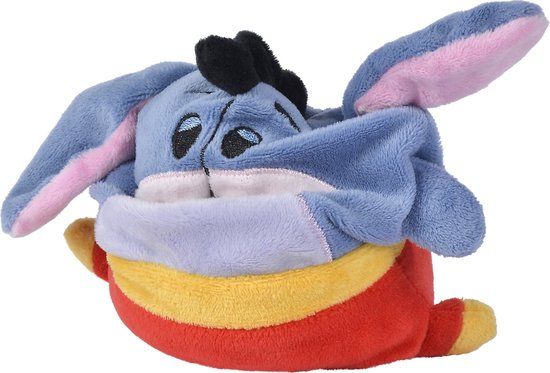 4KidsOnly Disney - Winnie de Poeh & Iejoor Omkeerbaar 8cm - Geel/Grijs - Pluche - Knuffel