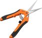 Merkloos Tuinschaar handsnoeischaar 165 cm met rechte roestvrijstalen messen oranje 2-pack