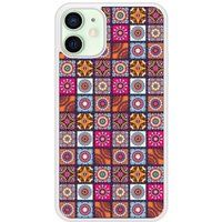 Apple iPhone 12 Patchwork mandala Verstevigd hoesje met sublimatie bedrukking