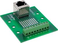 InLine Terminalblok voor DIN-rail, RJ45-bus, verticaal, schroefklemmen, 8-polig, DIN-rail adapter voor netwerkprojecten, 92505A