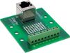 InLine Terminalblok voor DIN-rail, RJ45-bus, verticaal, schroefklemmen, 8-polig, DIN-rail adapter voor netwerkprojecten, 92505A