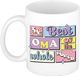 Bellatio Decorations Cadeau koffie/thee mok - de beste oma - van de wereld - wit - 300 ml - keramiek
