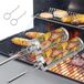 Marque non spécifiée Panier à grillades roulant - 2 pièces paniers à grillades en acier inoxydable avec poignée et fourchette